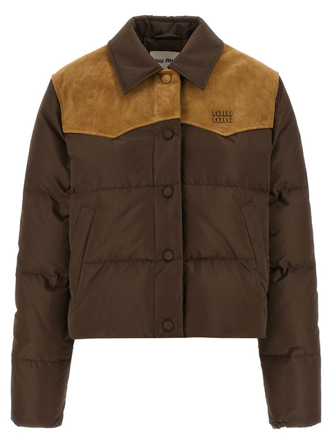 Miu Miu Pongé Tec Down Jacket