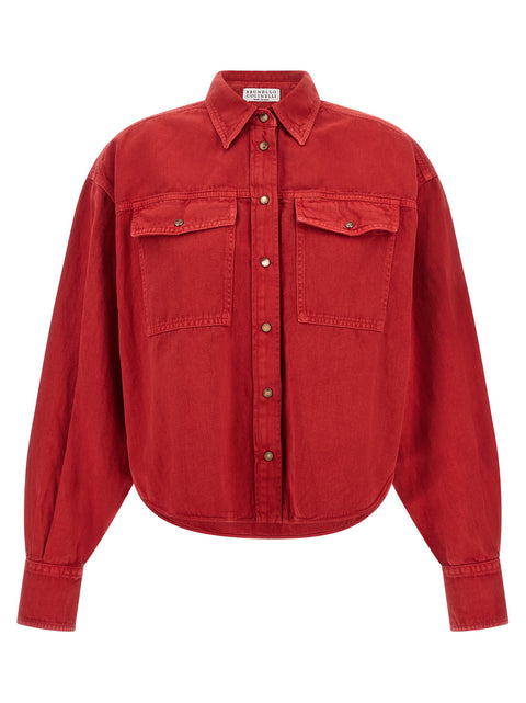 Brunello Cucinelli Cotton And Linen Shirt