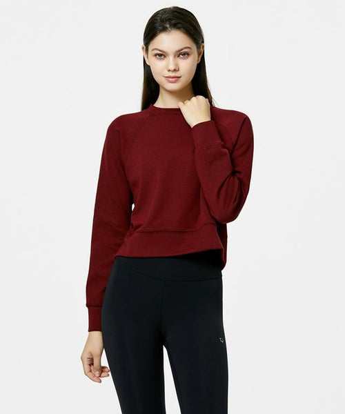 Tourjours Crop Sweat-Green Apple-2-Wine-Urbanheer