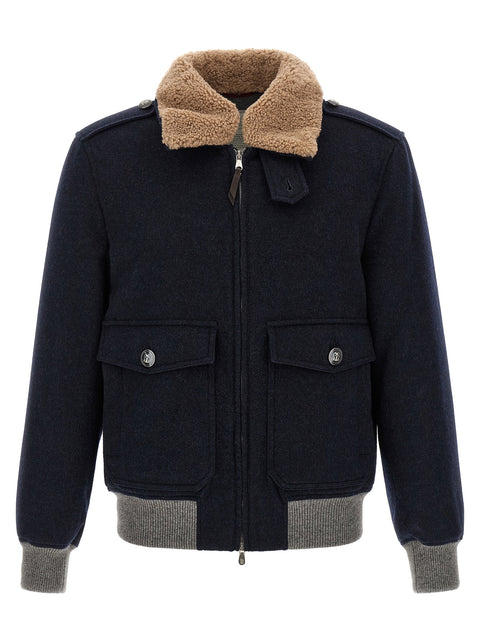 Brunello Cucinelli Cashmere Bomber Beaver