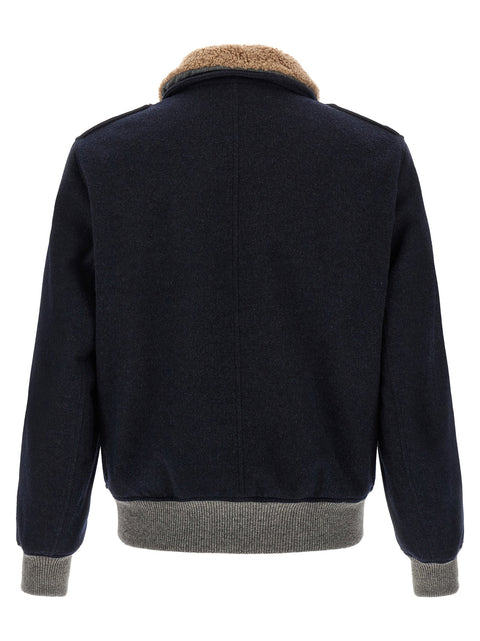 Brunello Cucinelli Cashmere Bomber Beaver