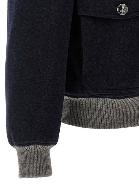 Brunello Cucinelli Cashmere Bomber Beaver