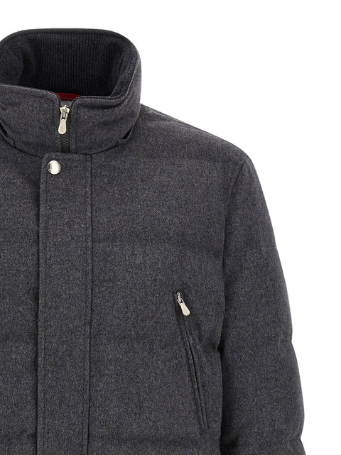 Brunello Cucinelli Membrane Wool Flannel Parka