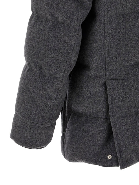 Brunello Cucinelli Membrane Wool Flannel Parka