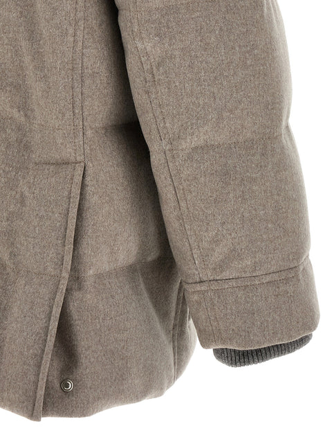 Brunello Cucinelli Membrane Wool Flannel Parka