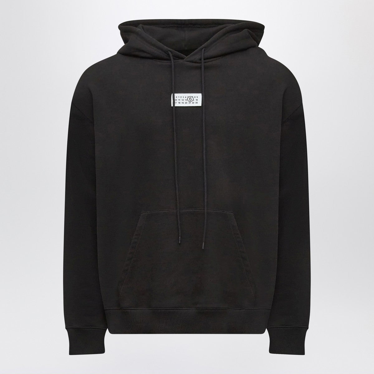 MM6 Maison Margiela Black Numeric cotton hoodie