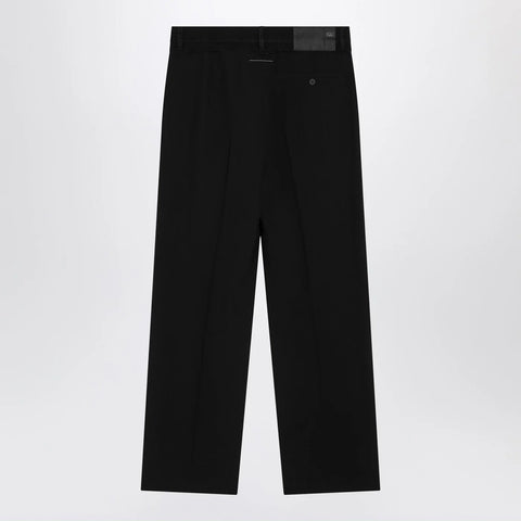 MM6 Maison Margiela Black wool-blend trousers