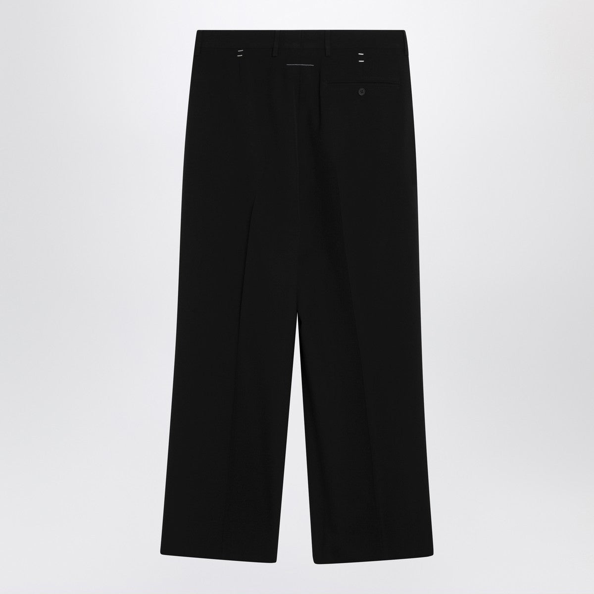MM6 Maison Margiela Black wool-blend trousers with staples