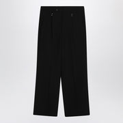 MM6 Maison Margiela Black wool-blend trousers with staples