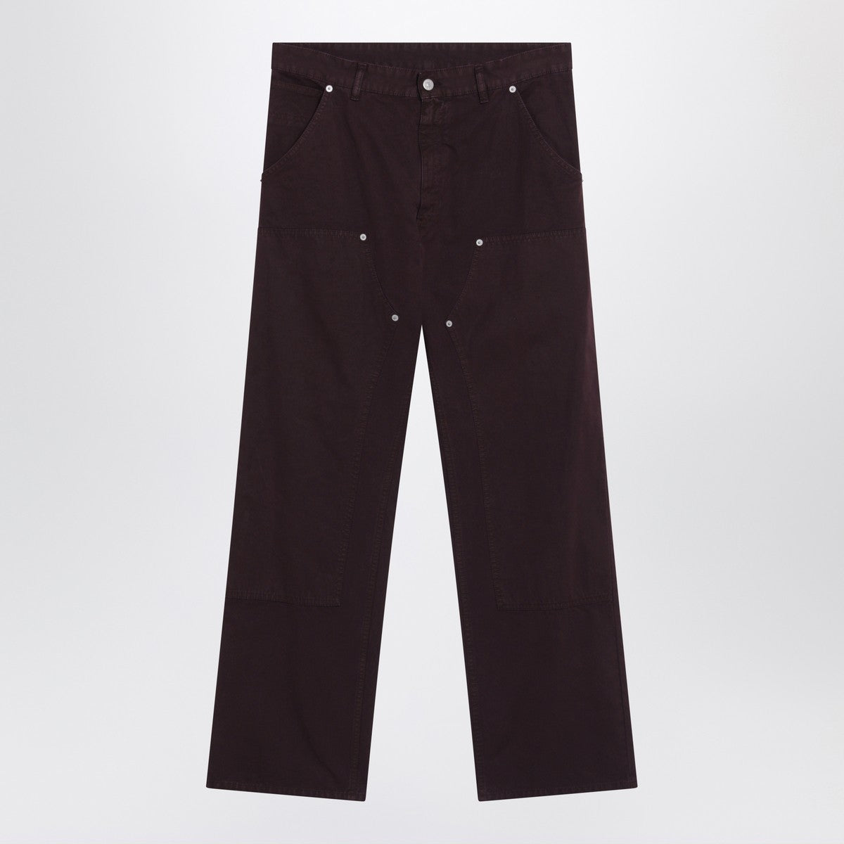 MM6 Maison Margiela Burgundy cotton trousers
