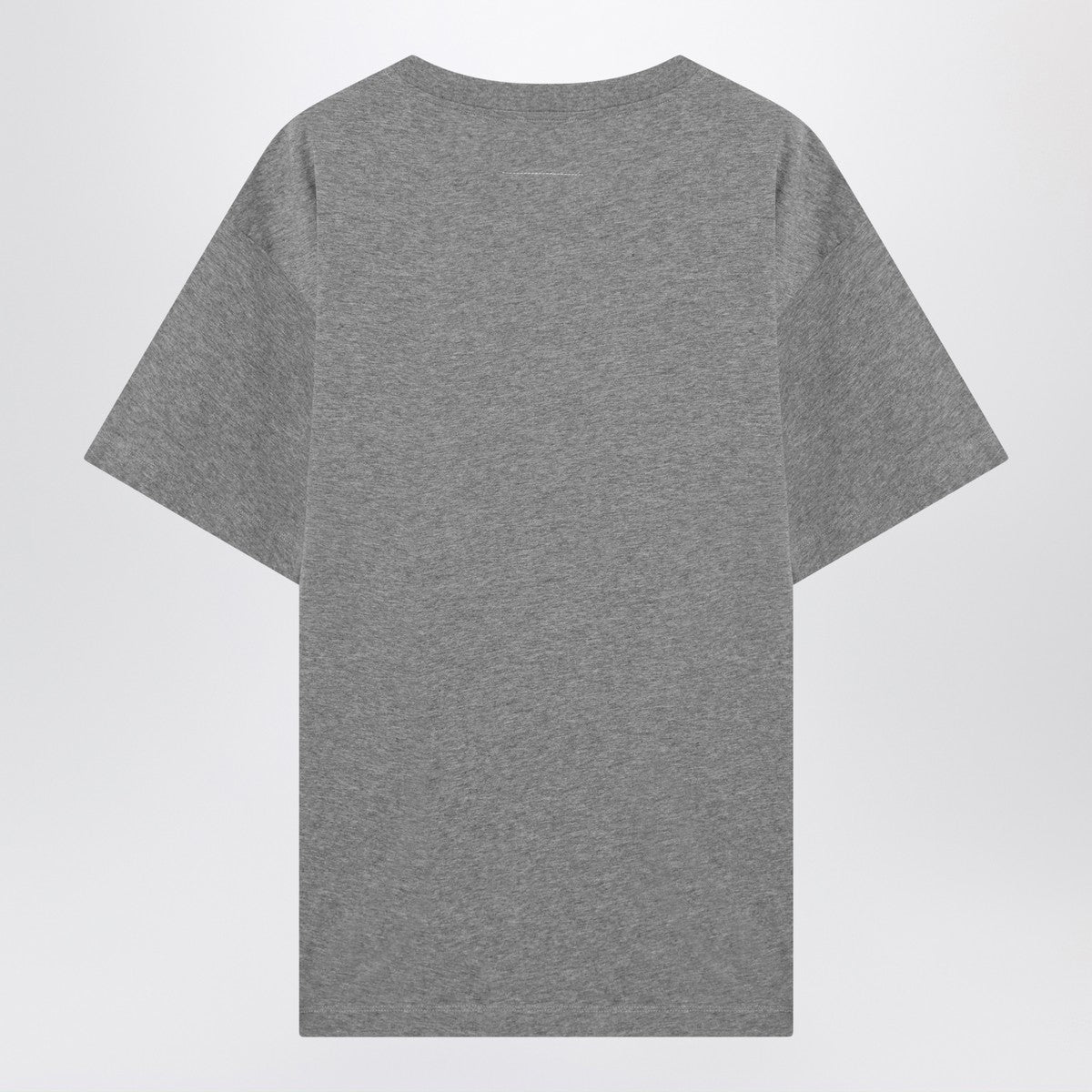 MM6 Maison Margiela Grey mélange cotton T-shirt with gloves