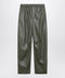 MM6 Maison Margiela Khaki green wide-leg trousers in faux leather