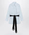 MM6 Maison Margiela Light blue cotton shirt with gloves