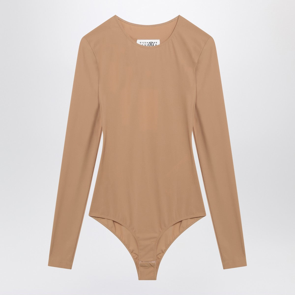 MM6 Maison Margiela Skin-tone bodysuit in lycra jersey