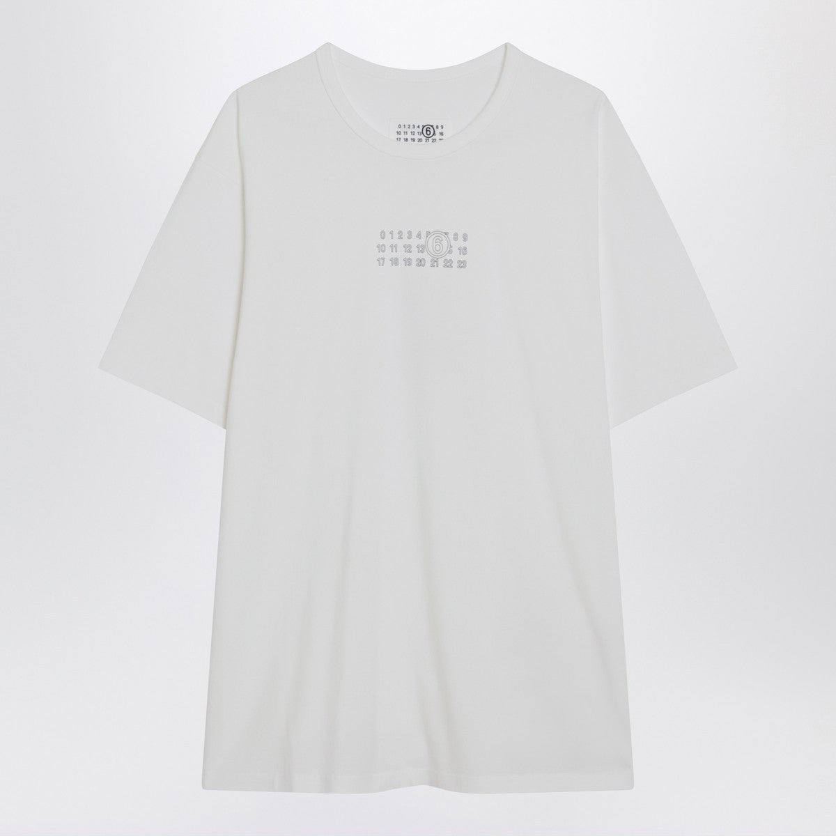 MM6 Maison Margiela White Numeric Signature T-shirt