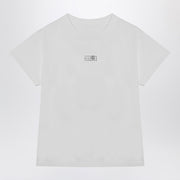 MM6 Maison Margiela White T-shirt with Numeric Signature patch
