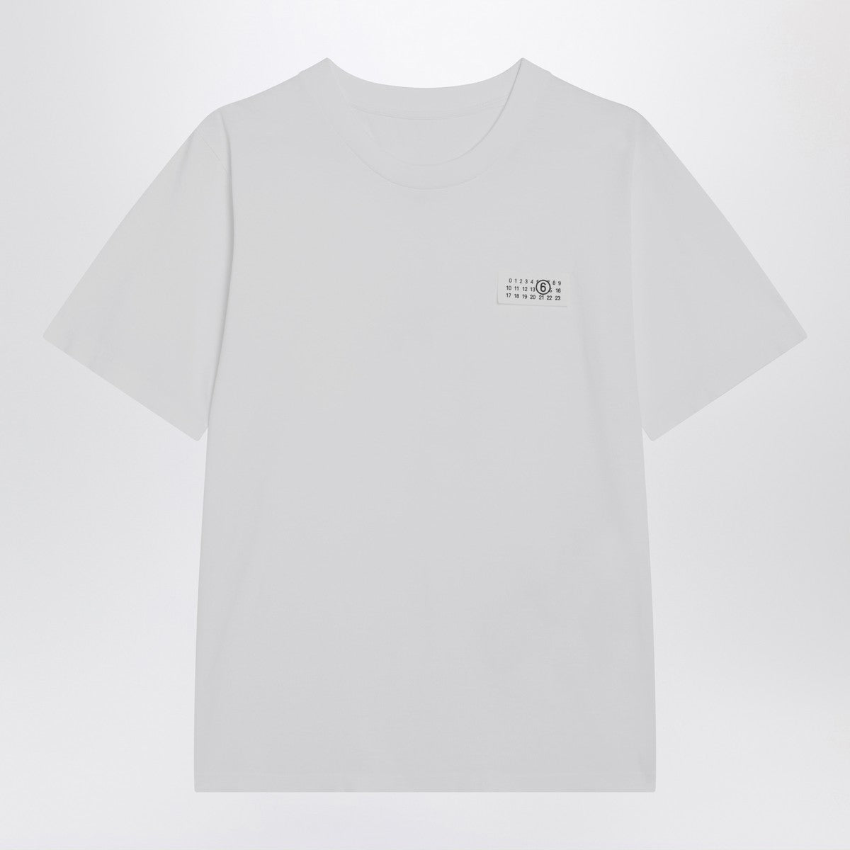 MM6 Maison Margiela White T-shirt with Numeric patch