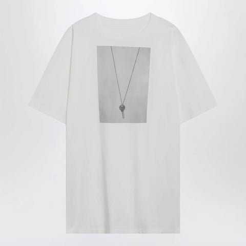 MM6 Maison Margiela White T-shirt with key print