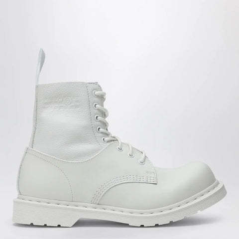 MM6 Maison Margiela White lace-up boot MM6 X Dr. Martens