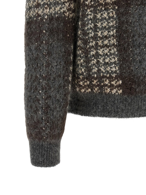 Brunello Cucinelli Double Dazzling Tartan Cardigan