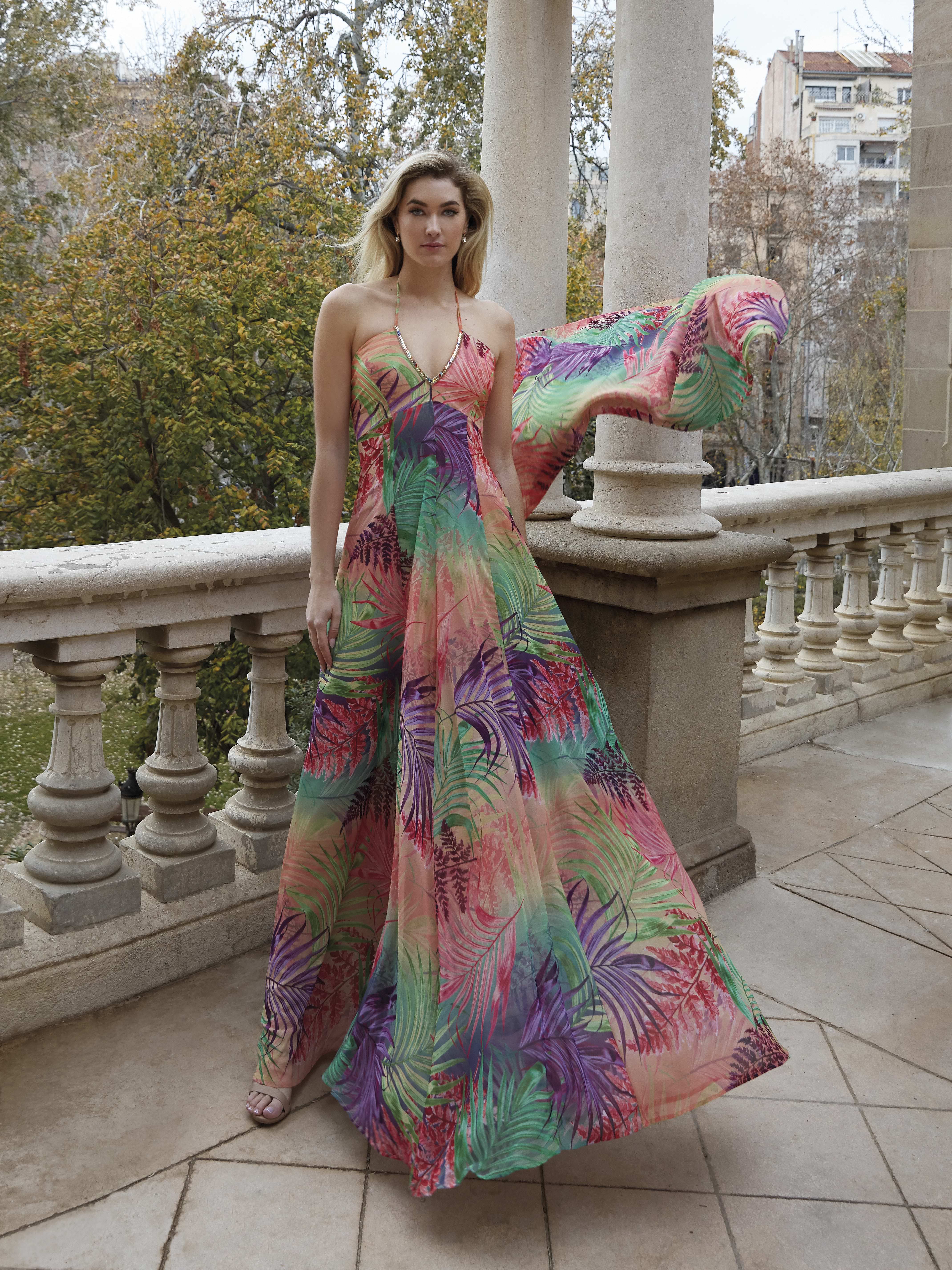 MÓNACO-VESTIDOS LARGOS-Ceylan Bcn-ESTAMPADO PALMERAS-XS-Urbanheer