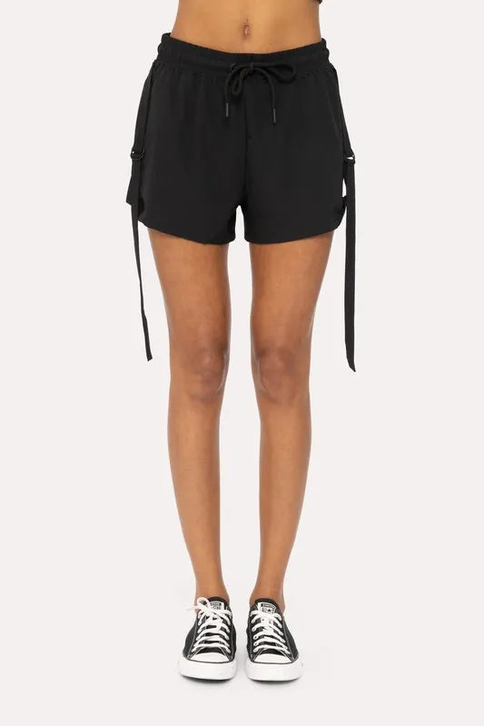 MONO B Flexstrap Ripstop Drawstring Shorts-Mono B-BLACK-L-Urbanheer