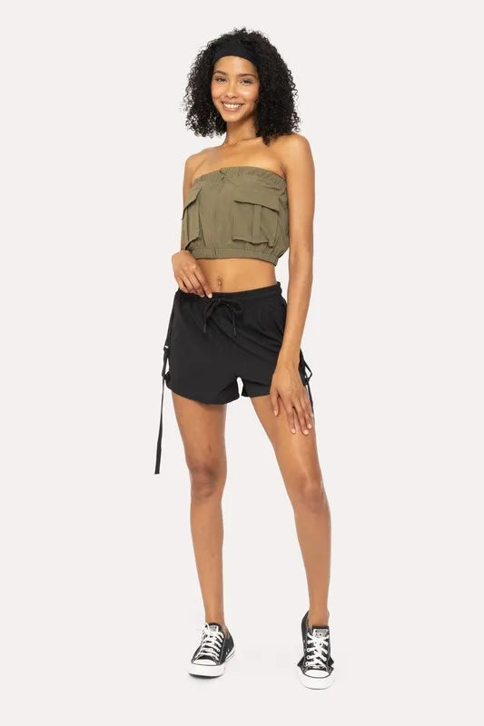 MONO B Flexstrap Ripstop Drawstring Shorts-Mono B-BLACK-L-Urbanheer