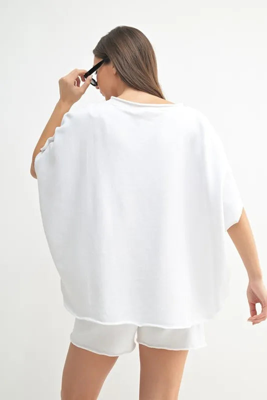 MONO B Malibu Vintage Dolman Top-Mono B-WHITE-L-Urbanheer