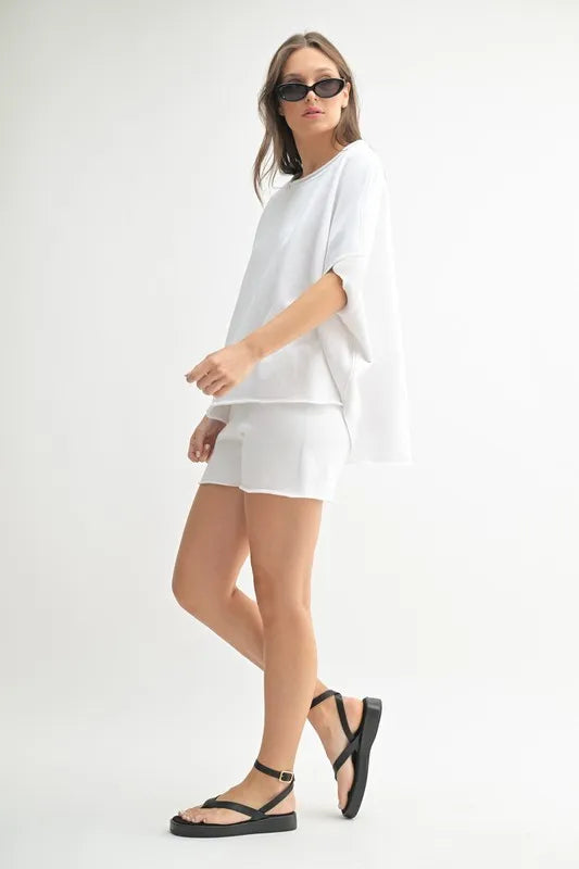 MONO B Malibu Vintage Dolman Top-Mono B-WHITE-L-Urbanheer