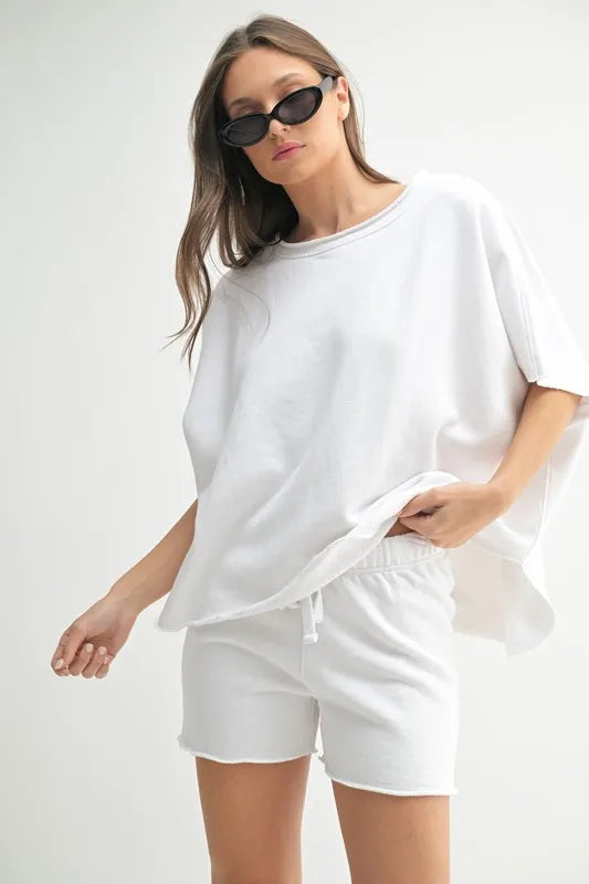 MONO B Malibu Vintage Dolman Top-Mono B-WHITE-L-Urbanheer