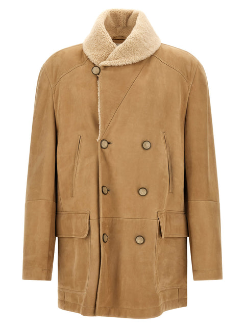 Brunello Cucinelli Caban Shearling Curly