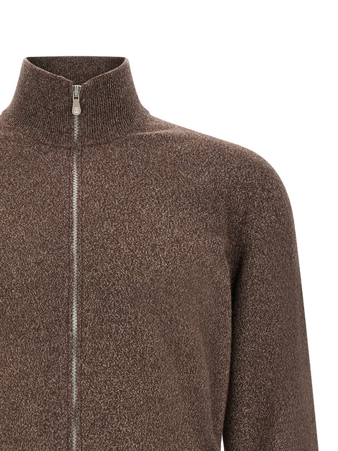 Brunello Cucinelli High Neck Cardigan With Zip