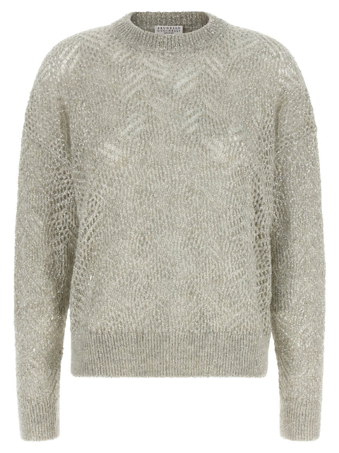 Brunello Cucinelli Dazzling Abstract Leaf Sweater