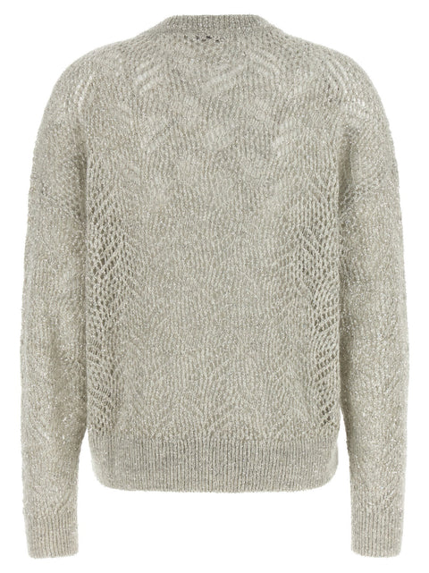Brunello Cucinelli Dazzling Abstract Leaf Sweater