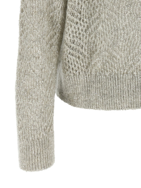 Brunello Cucinelli Dazzling Abstract Leaf Sweater
