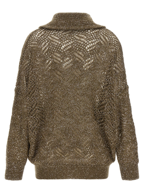 Brunello Cucinelli Dazzling Abstract Leaf Cardigan