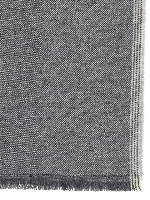 Brunello Cucinelli Diagonal Wool And Cashmere Scarf