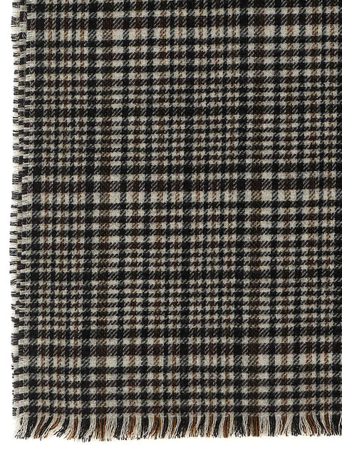 Brunello Cucinelli Prince Of Wales Cashmere Scarf