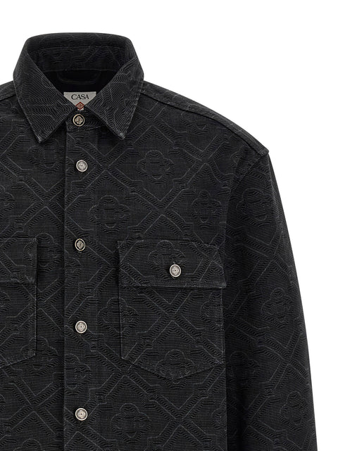 Casablanca Laser Monogram Denim Overshirt