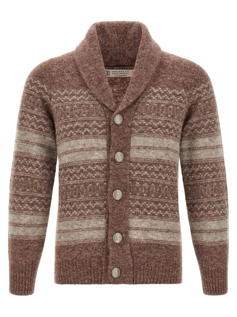 Brunello Cucinelli Nordic Jacquard Cardigan