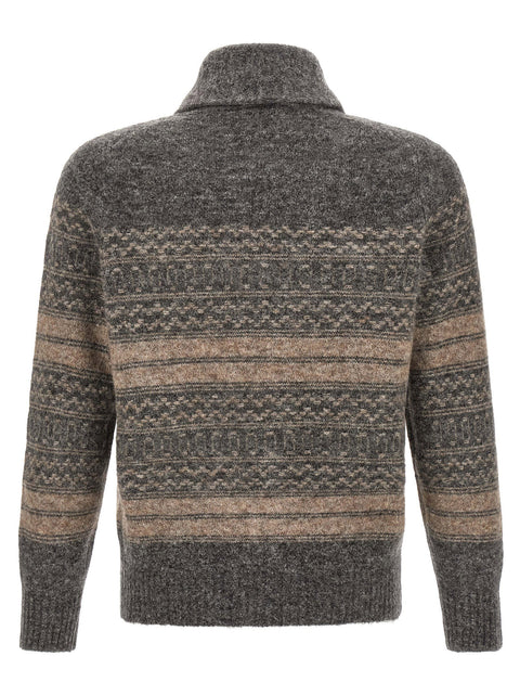 Brunello Cucinelli Nordic Jacquard Cardigan