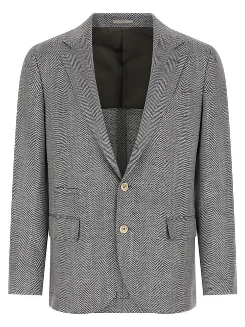 Brunello Cucinelli Deconstructed Single-breasted Blazer