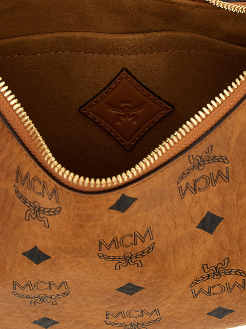 Mcm Aren Crescent Hobo Shoulder Bag