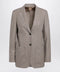 Max Mara Single-Breasted Jacket in Dark Khaki Cashmere Foulé