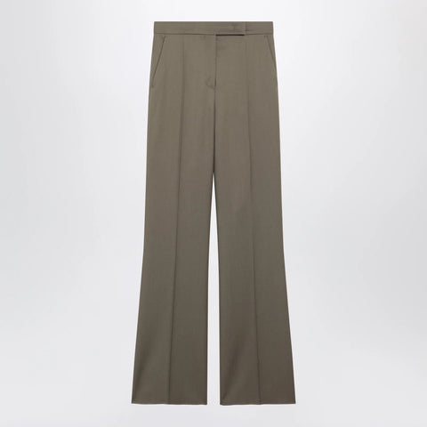 Max Mara Camel Wool Gabardine Trousers