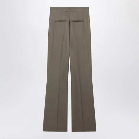 Max Mara Camel Wool Gabardine Trousers