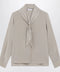Max Mara Rock beige silk blouse with scarf