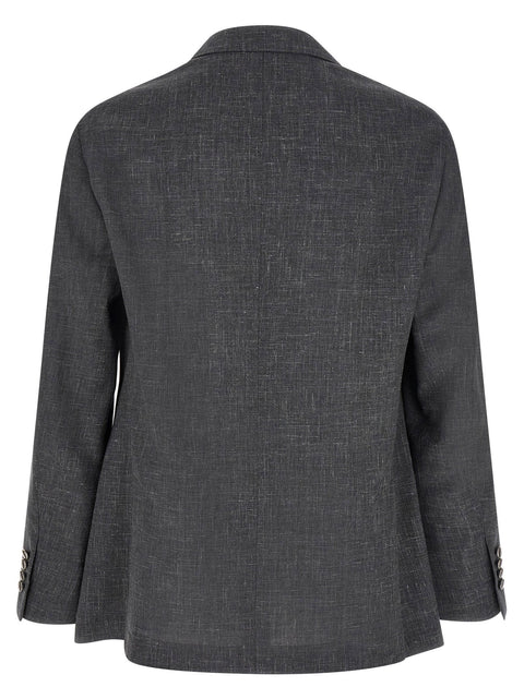 Brunello Cucinelli Blazer Flamed Canvas Blazer