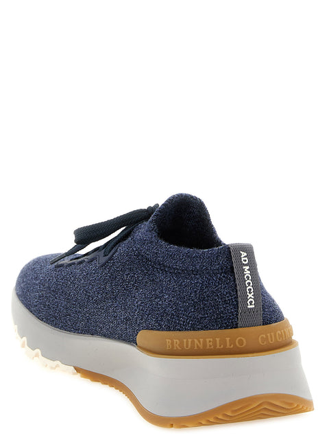 Brunello Cucinelli Jacquard Knit Sneakers