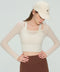 Mabel Sheer Mesh Long Sleeve Layered Crop Top